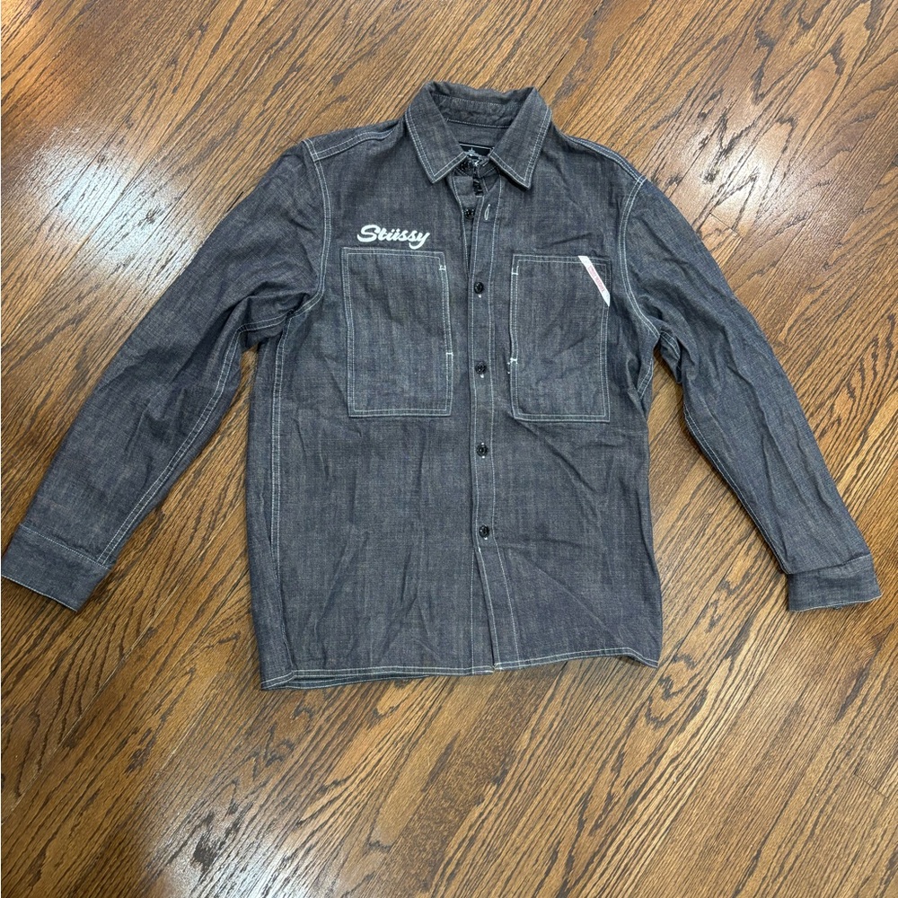 Stussy Dark Gray Denim Shirt
